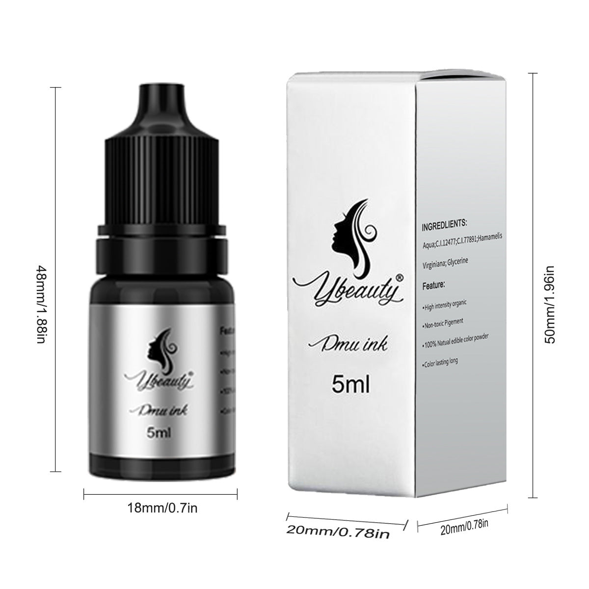 InkGearLab PMU Pigment – 5ml Permanent Makeup Pigment for Brows, Lips & Eyeliner | Beginner Friendly
