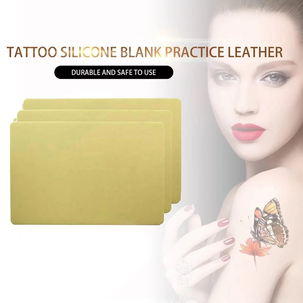 InkGearLab Double-Sided Tattoo Practice Skin – 3mm Silicone Practice Skin 8x6"