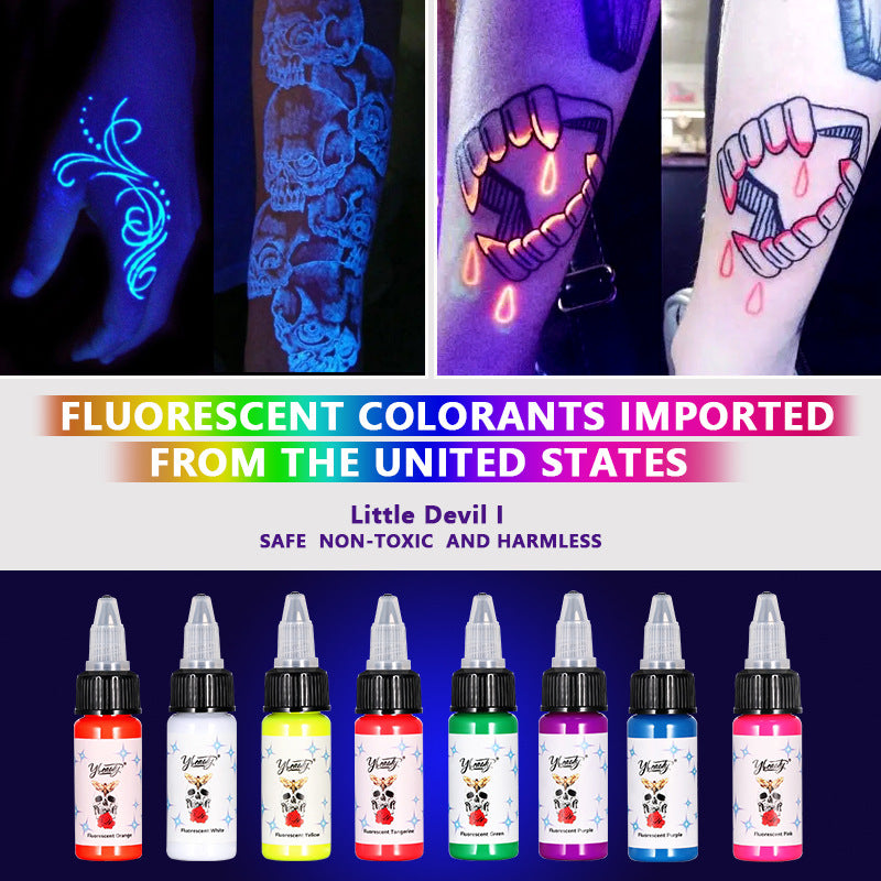 InkGearLab UV Reactive Tattoo Ink – 15ml Fluorescent Tattoo Pigment