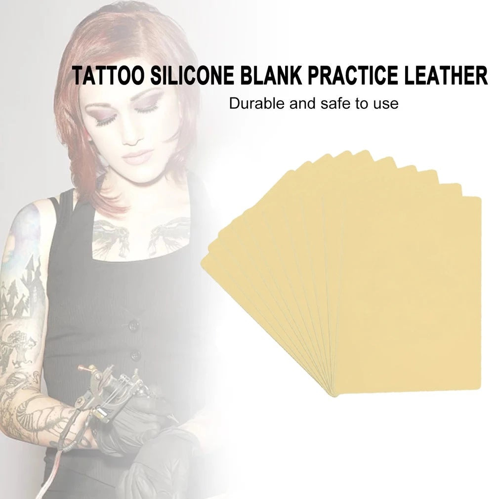 InkGearLab Double-Sided Tattoo Practice Skin – 3mm Silicone Practice Skin 8x6"