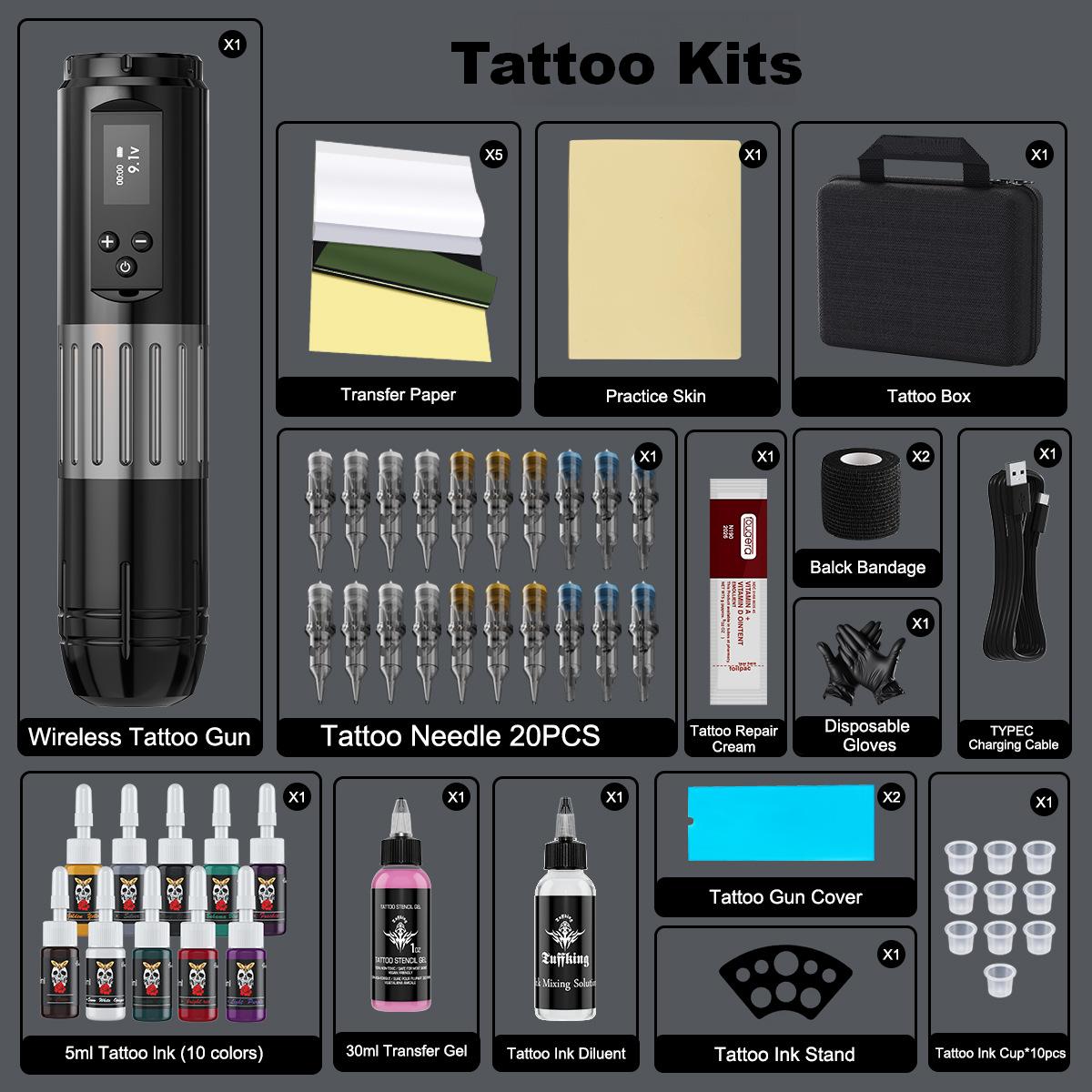InkGearLab Wireless Tattoo Starter Kit
