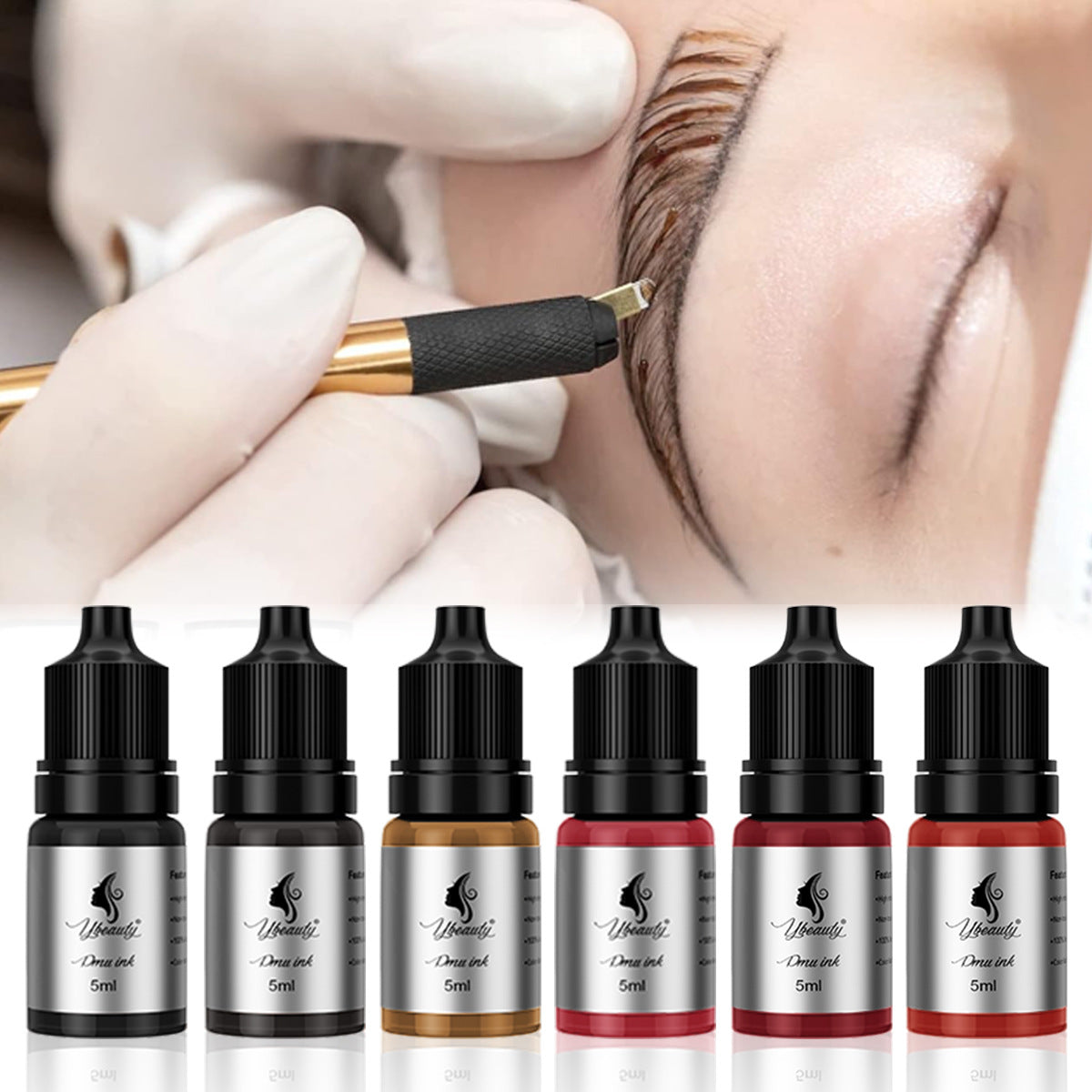 InkGearLab PMU Pigment – 5ml Permanent Makeup Pigment for Brows, Lips & Eyeliner | Beginner Friendly