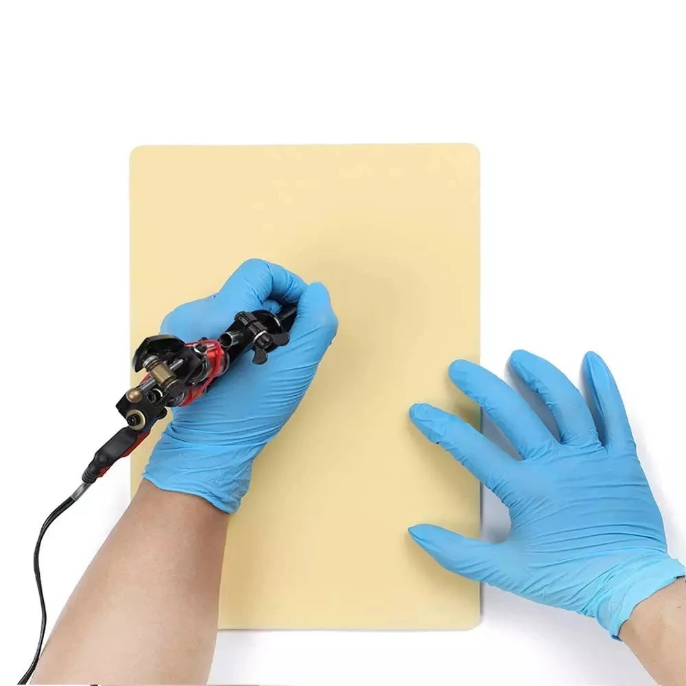 InkGearLab Double-Sided Tattoo Practice Skin – 3mm Silicone Practice Skin 8x6"