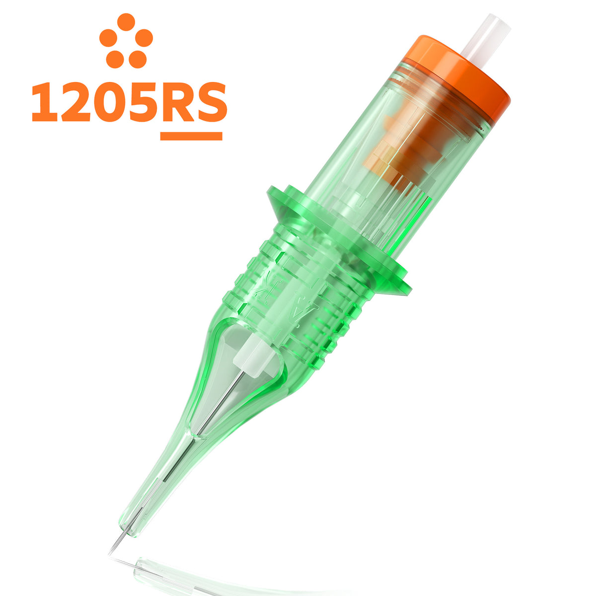 InkGearLab #12-0.35mm Universal Tattoo & PMU Cartridge Needles – Green (Box of 20)