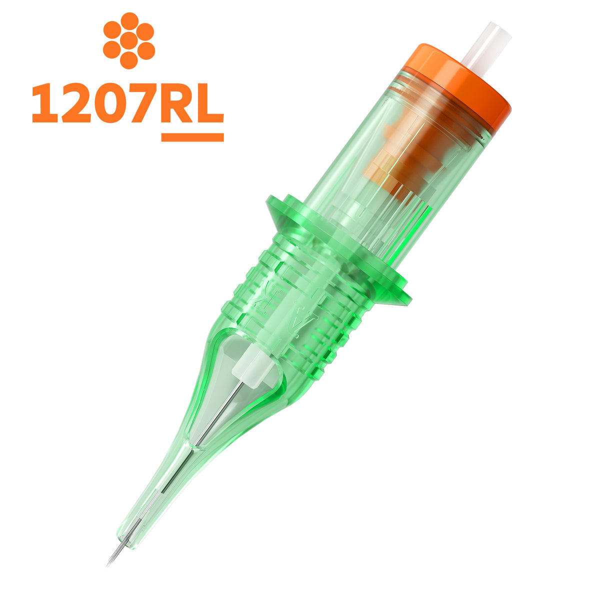 InkGearLab #12-0.35mm Universal Tattoo & PMU Cartridge Needles – Green (Box of 20)