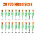 InkGearLab #12-0.35mm Universal Tattoo & PMU Cartridge Needles – Green (Box of 20)