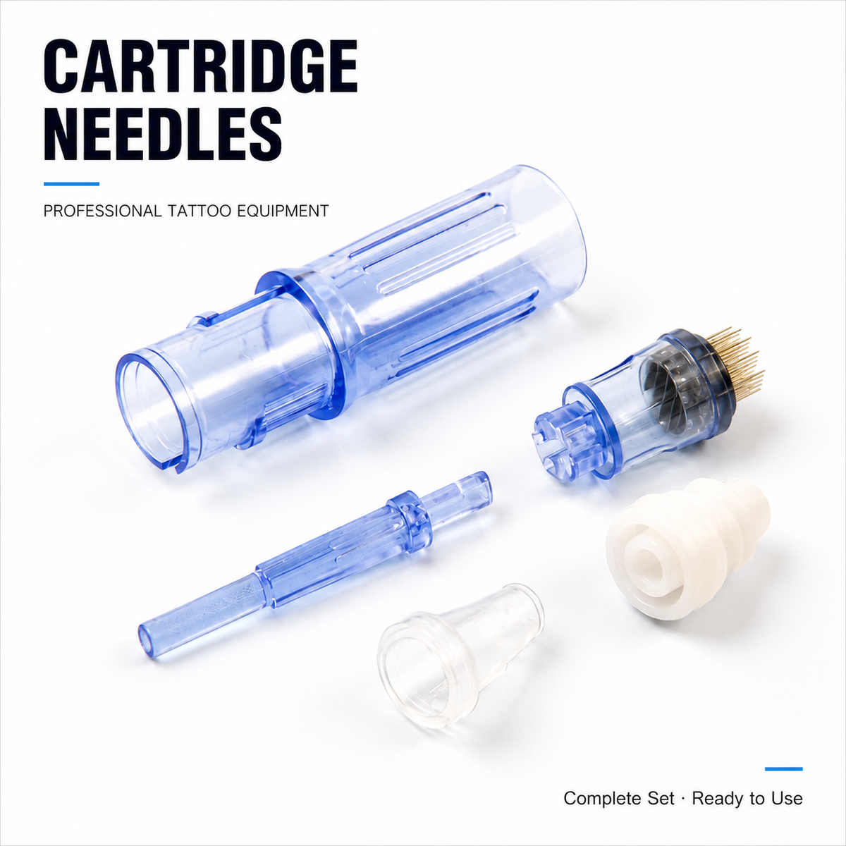 InkGearLab MTS Microneedling Tattoo & PMU Needles – Blue (Box of 10)