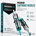 InkGearLab Universal Tattoo & PMU Cartridge Needles – Gray (Box of 10)